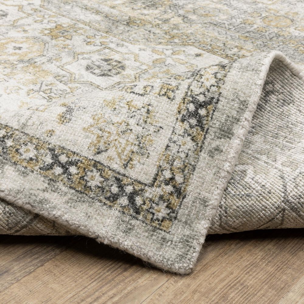 Oriental Weavers Windham Grey and Gold 6&#39; x 9&#39; Area Rug, , large