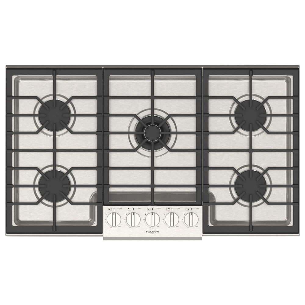 Fulgor Milano 36" Natural Gas Cooktop with Central Dual Burner in Stainless Steel, , large