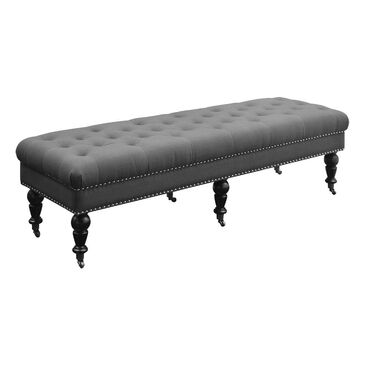 Linden Boulevard Isabelle Bed Bench in Charcoal Linen, , large