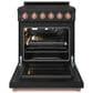 Thor Kitchen Gordon Ramsay 4.6 Cu. Ft. Professional Liquid Propane Range with Rose Gold Handle Kit in Black, , large