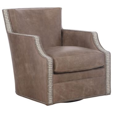 Bradington-Young Fredricksen Swivel Chair in Mushroom, , large