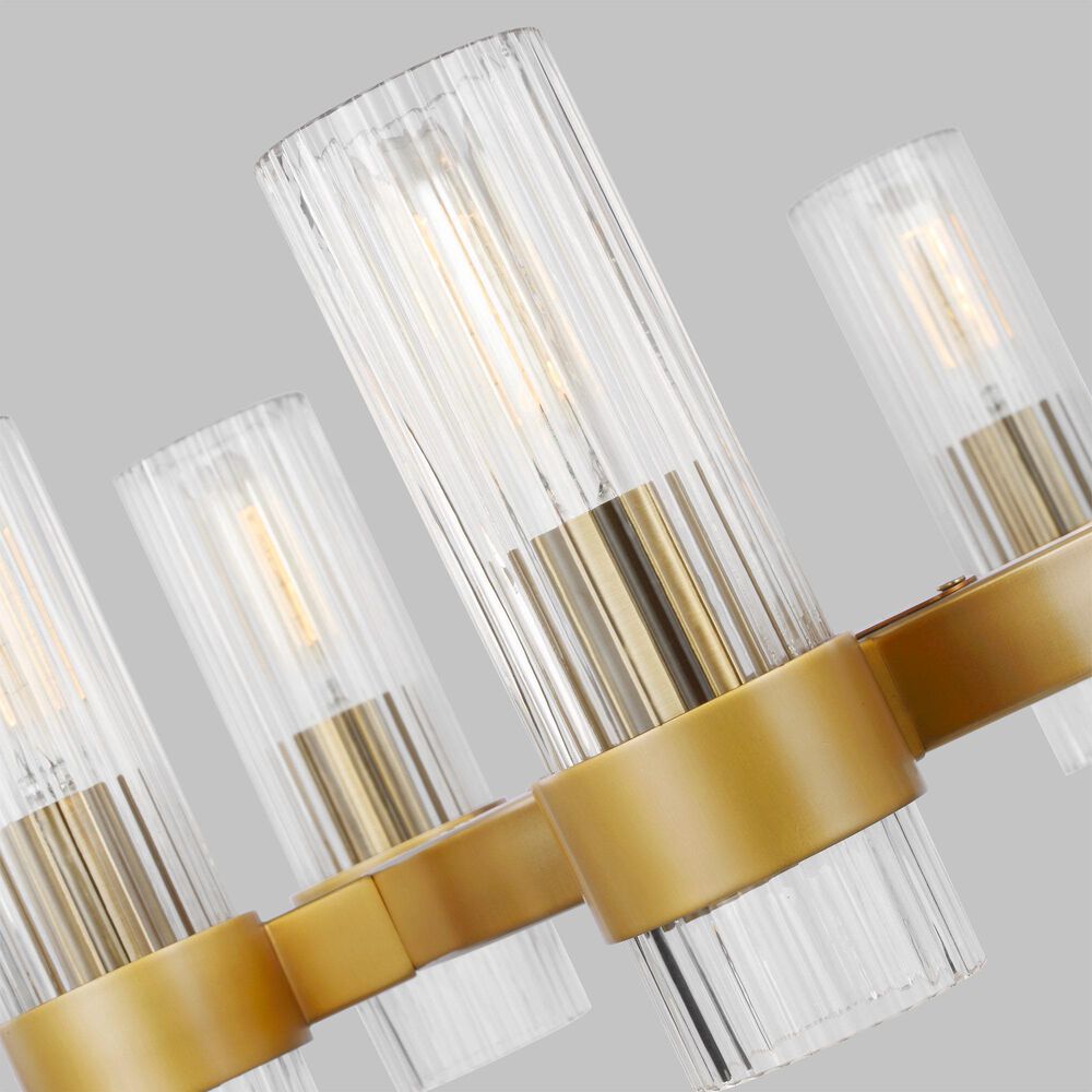 Visual Comfort &amp; Co. Geneva Medium Chandelier in Burnished Brass, , large