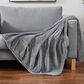 Pem America Cannon Solid Plush 60" x 80" Throw in Grey, , large