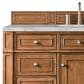 James Martin Vanities Bristol 48" Single Bathroom Vanity in Saddle Brown with 3 cm Victorian Silver Quartz Top and Rectangular Sink, , large