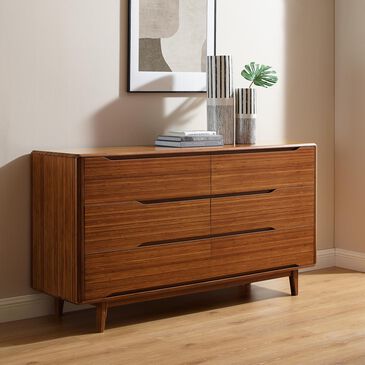 Greenington Currant 6-Drawer Double Dresser in Amber, , large