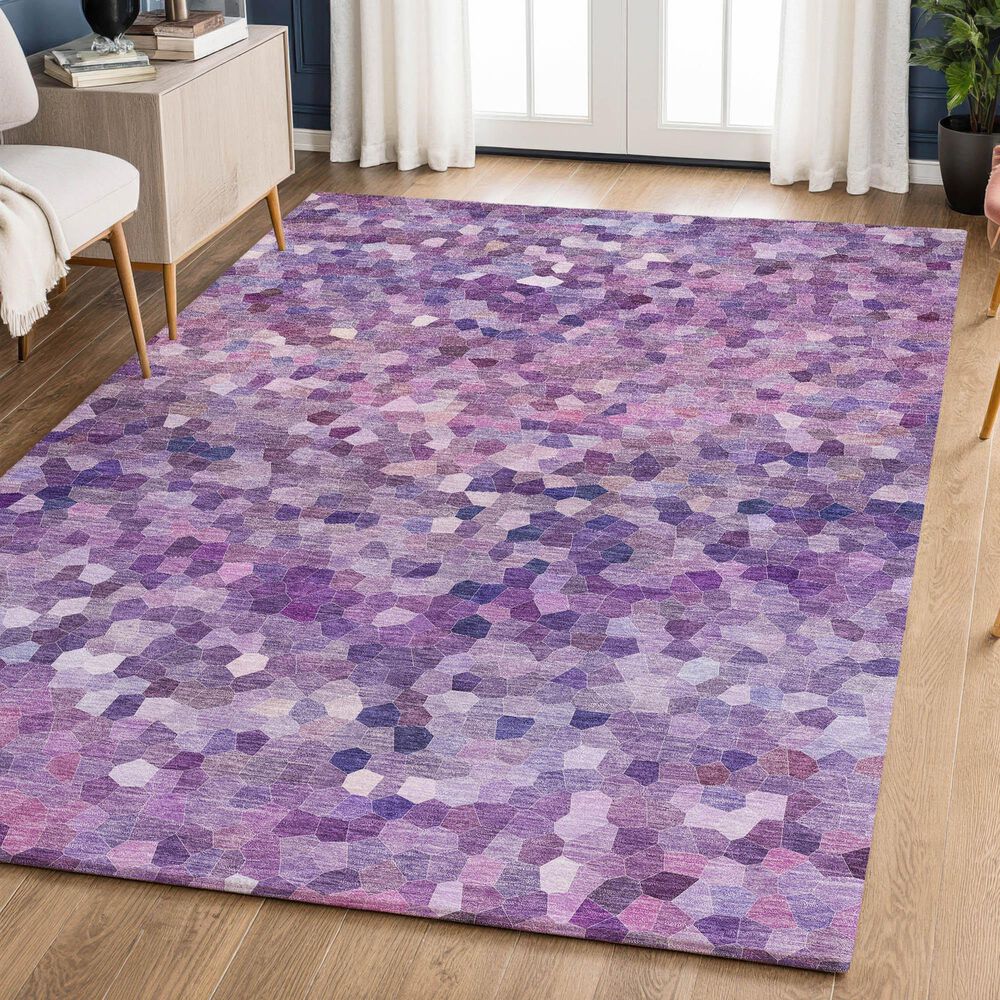 Dalyn Rug Company Kaleidoscope Plum 10' x 14' Indoor/Outdoor Area Rug, , large
