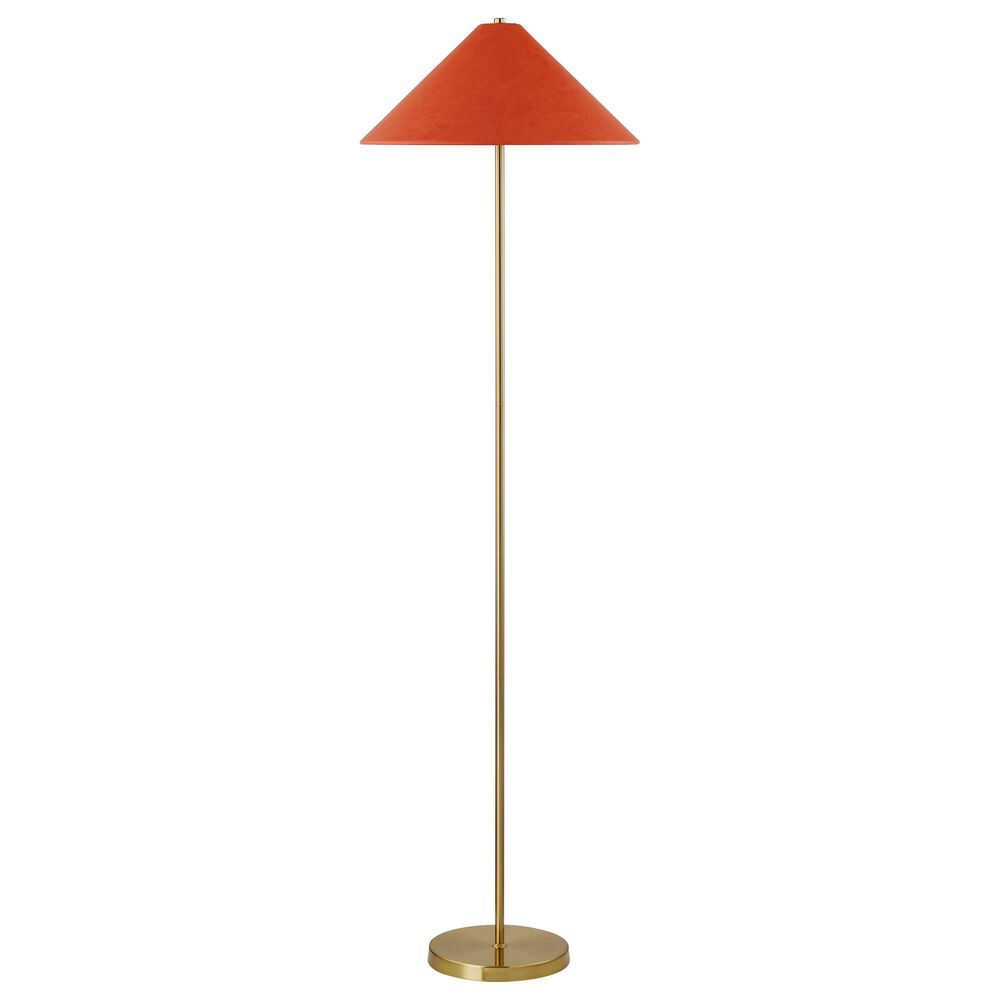 Anthony California 57" Leather Floor Lamp in Orange, , large