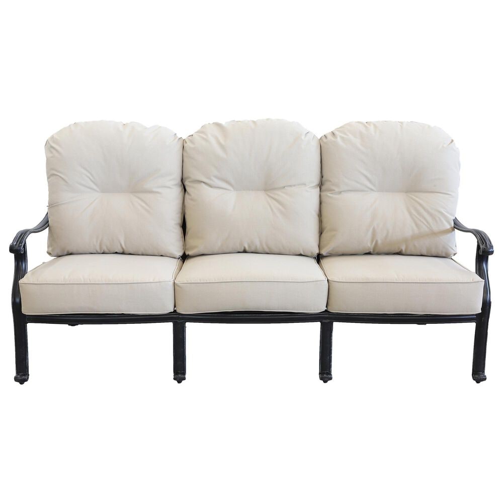 GatherCraft Geneva Patio Sofa in Linen Beige, , large