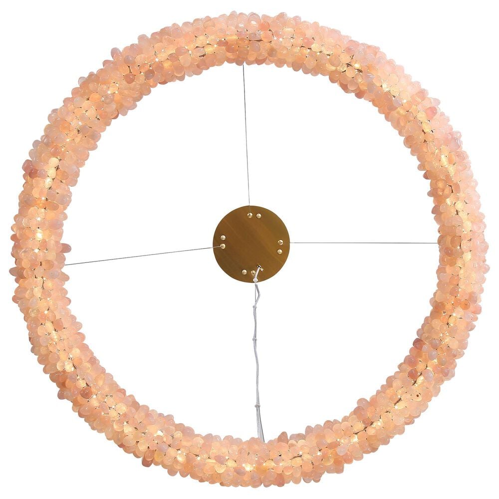 Golden Lighting Corallo 22" 1-Light LED Chandelier with Coral Shade in Gold, , large