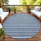 Dalyn Rug Company Soft Essentials Striped Navy 8" Round Indoor/Outdoor Area Rug, , large