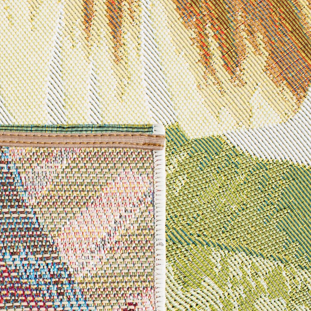 Safavieh Barbados Tropical Botanical 3&#39;3&quot; x 5&#39; Gold and Green Indoor/Outdoor Area Rug, , large