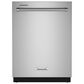 KitchenAid 3-Piece Kitchen Package with 30" Gas Slide-In Range, 24" Built-In Bar Handle Dishwasher, and 30" Over- The-Range Oven in Stainless Steel, , large