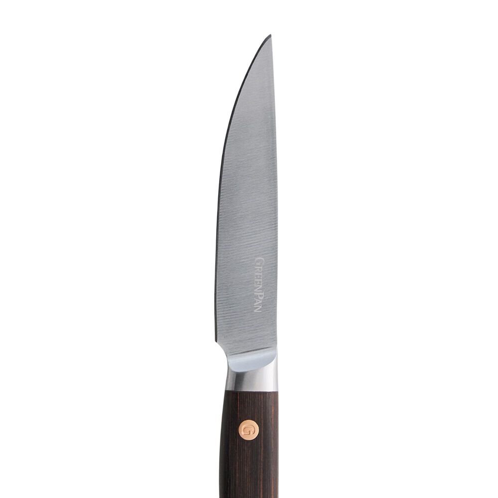 Green Pan Elite 8-Piece Steak Knife Set with Mid-Pakka Wood Handles in Stainless Steel, , large