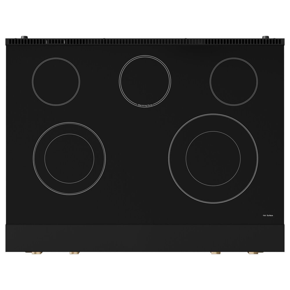 Thor Kitchen Gordon Ramsay 6 Cu. Ft. 36&quot; Professional Electric Range with Bronze Handle Kit in Black, , large