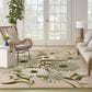 Nourison Aloha ALH33 9" x 12" Ivory and Green Indoor/Outdoor Area Rug, , large