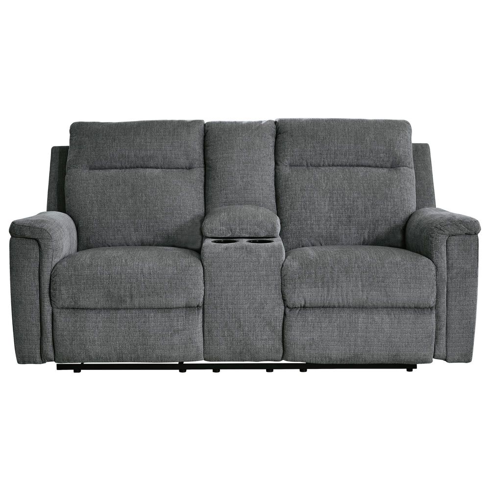 Ashley Barnsana Power Reclining Loveseat in Gravel, , large