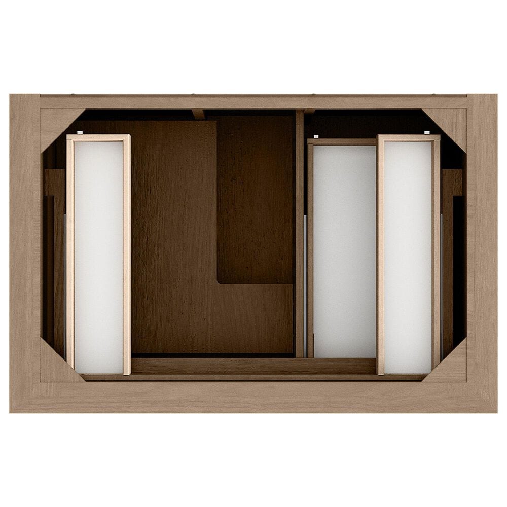 James Martin Vanities Brookfield 36&quot; Single Bathroom Vanity in Pecan with 3 cm White Zeus Quartz Top and Rectangular Sink, , large