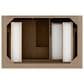James Martin Vanities Brookfield 36" Single Bathroom Vanity in Pecan with 3 cm White Zeus Quartz Top and Rectangular Sink, , large