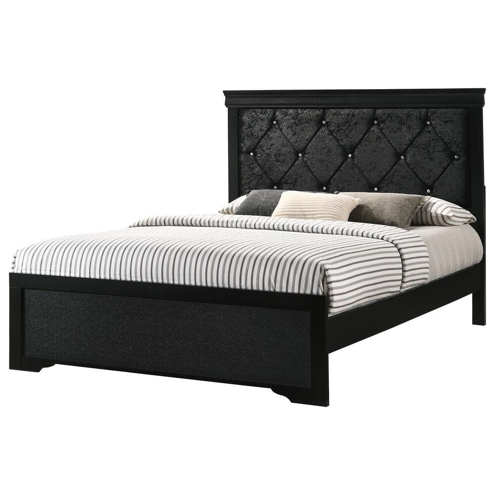 Crown Mark Amalia 3-Piece Full Bedroom Set in Black, , large