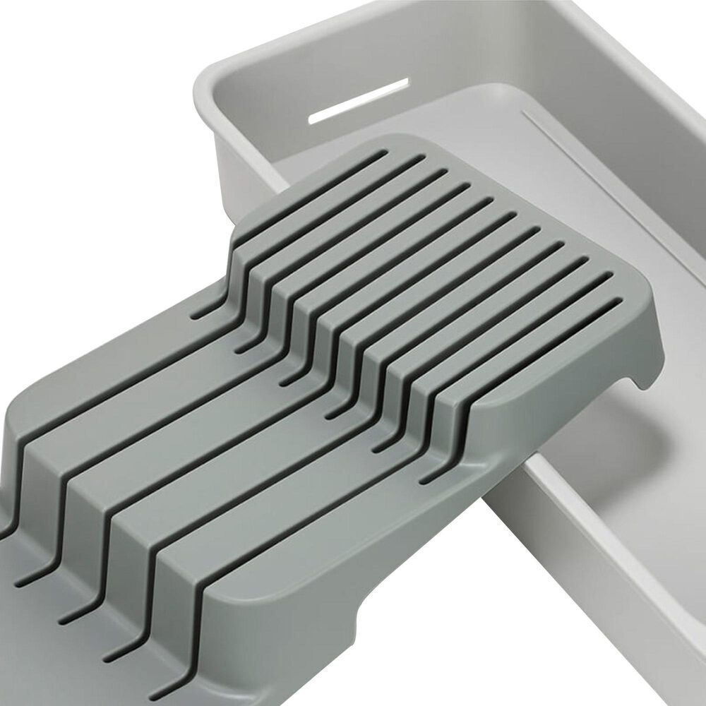Joseph Joseph DrawerStore 2-Tier Compact Knife Organiser in Stone, , large