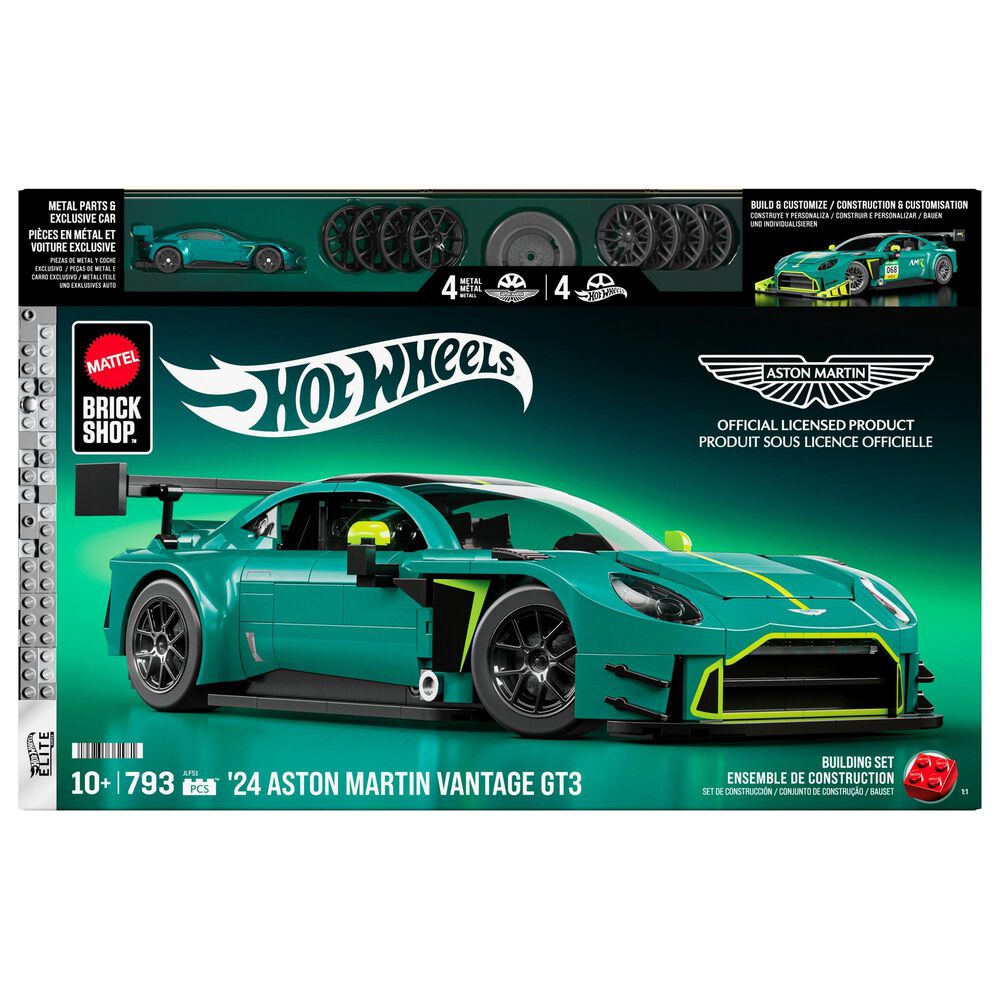 Mattel Brick Shop 24 Aston Martin Vantage Gt3 Building Set, , large