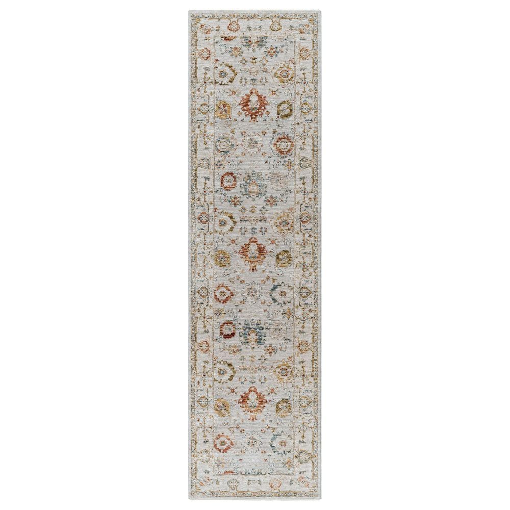 Surya Reina REN-2307 Light Gray, Cream, Denim, Rust, Mustard and Olive 2"7" x 10" Runner, , large