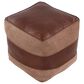 Lumisource Cobber Canvas Pouf in Espresso and Tan, , large