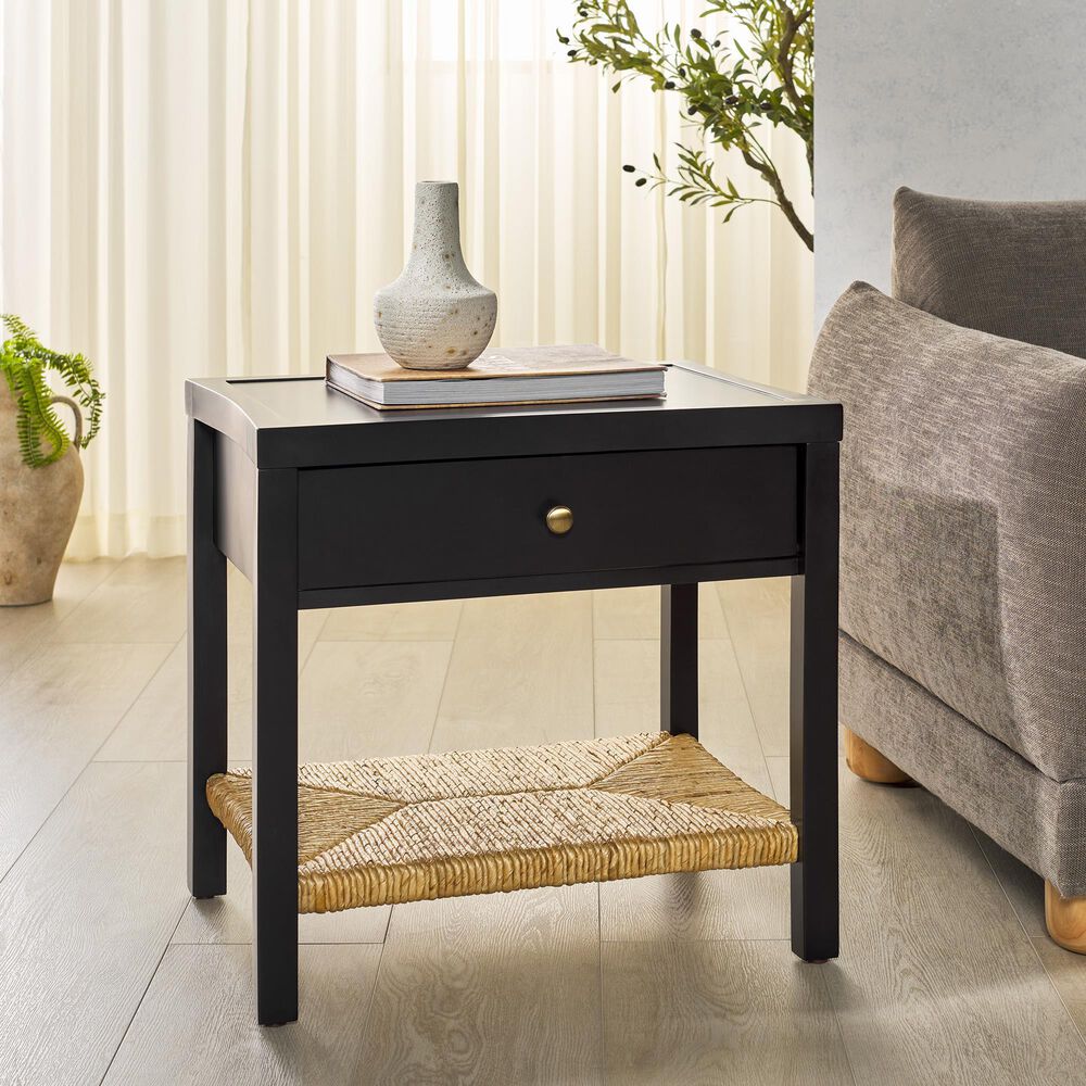 Safavieh Berlynne Nightstand in Black and Natural, , large