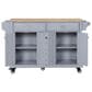 HOMLUX Kitchen Island Cart with Storage Cabinet in Grey, , large