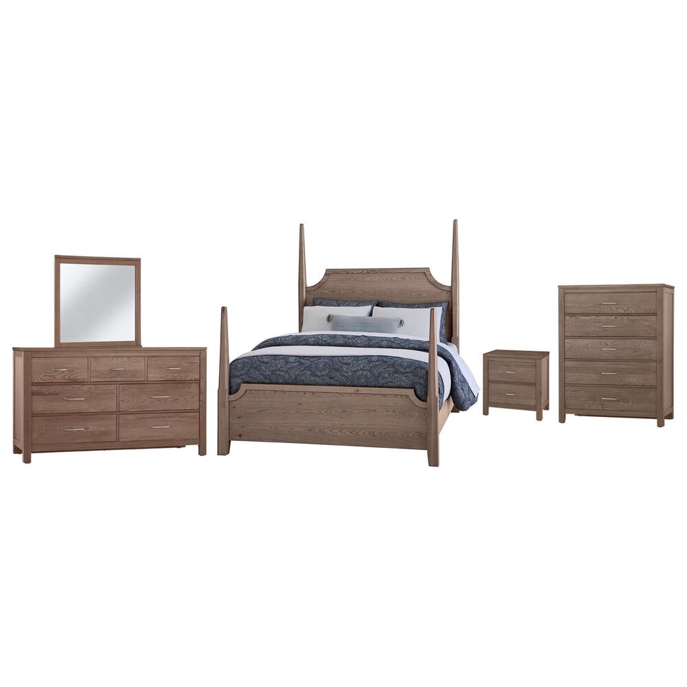 Viceray Collections Tide and Timber 5 Piece Full Poster Bedroom Set in Grey Oak, , large
