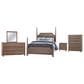 Viceray Collections Tide and Timber 5 Piece Full Poster Bedroom Set in Grey Oak, , large
