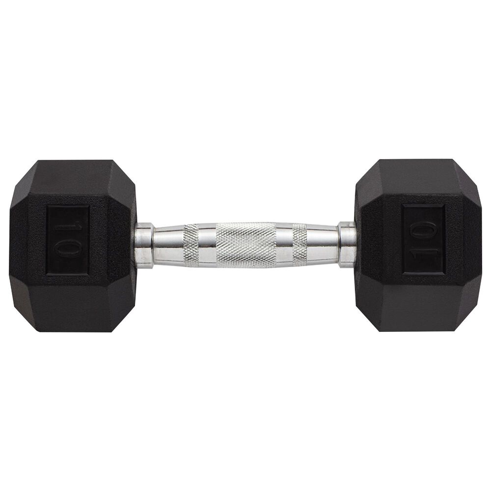 ProForm 10 Lb Rubber Hexagon Dumbbell, , large