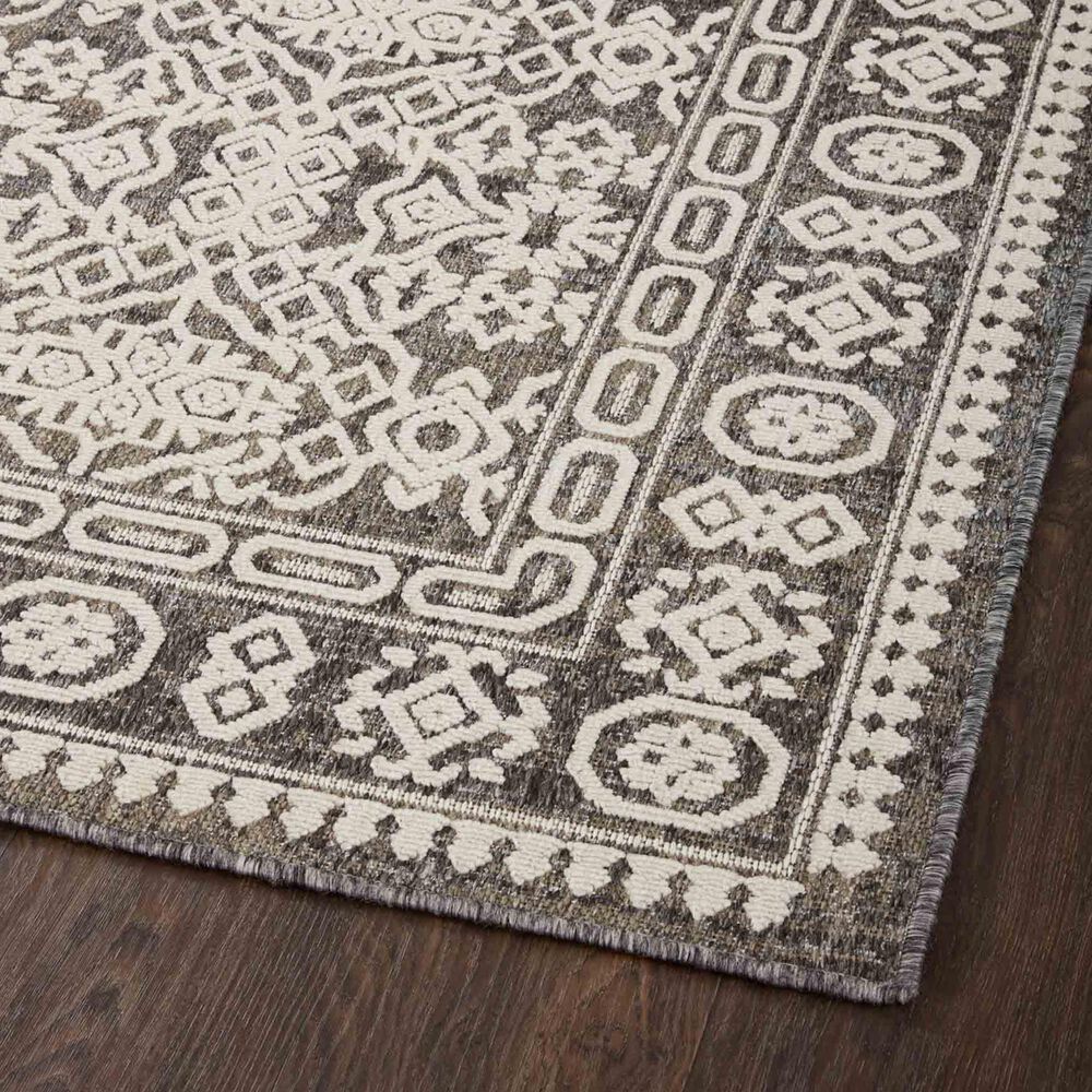 Loloi II Rainier 11&#39;6&quot; x 15&#39; Pebble and Ivory Indoor/Outdoor Area Performance Rug, , large