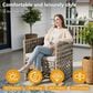 HOMLUX 4-Piece Patio Conversation Set in Light Gray, , large
