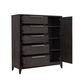 Pulaski Furniture Corp Quincy 5-Drawer Door Chest in Dark Brown, , large