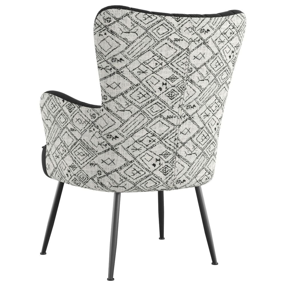 Emerald Home Furnishings Amera Accent Chair in Black and White, , large