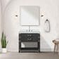 Lexora Home Norwalk 36" Single Bathroom Vanity in Black Oak with White Cultured Marble Top and Rectangular Sink, , large
