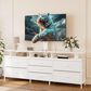 HOMLUX 63" 7-Drawer TV Stand with Adjustable TV Mount in Leather White, , large
