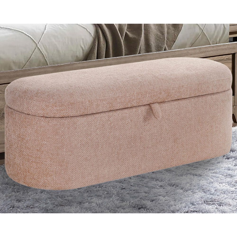 Crown Mark Philipa Storage Bench in Mauve, , large