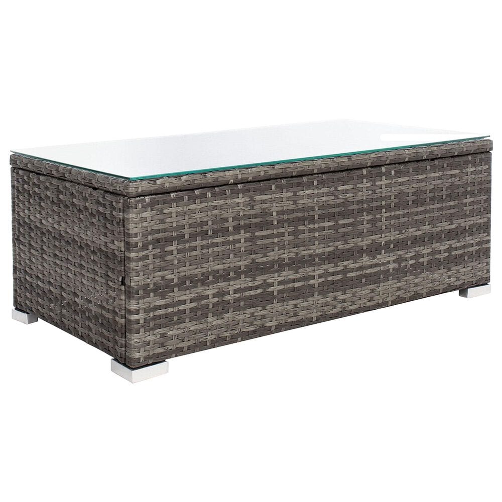 Safavieh Brielle 4-Piece Patio Living Set in Grey Brown, , large