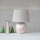 Teak Interiors Happy House Capiz Table Lamp in Pink and Natural, , large