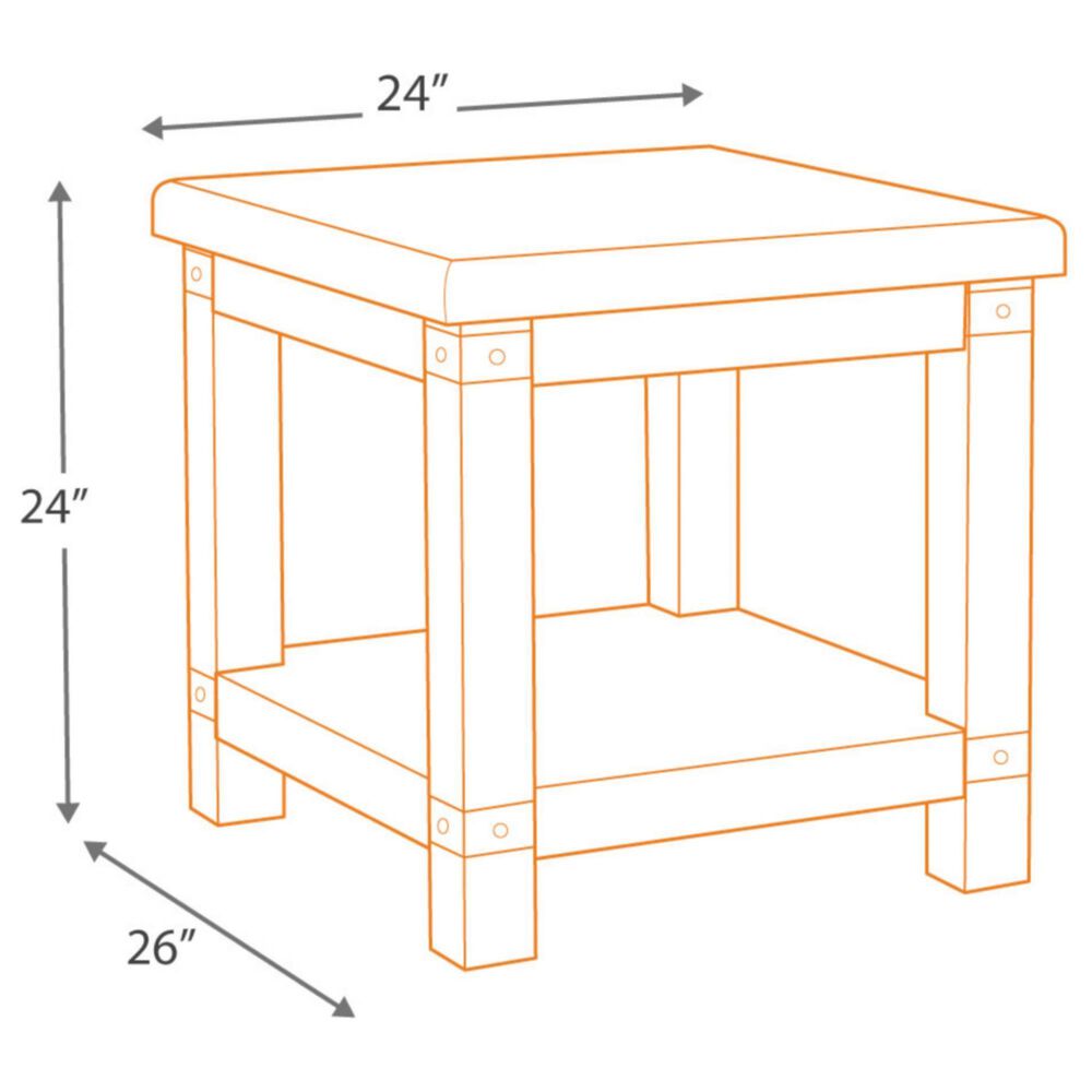 Ashley Carynhurst Rectangular End Table in White Wash Gray, , large