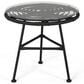 Hearth and Haven Orlando Outdoor Round Side Table with Glass Top in Gray, , large