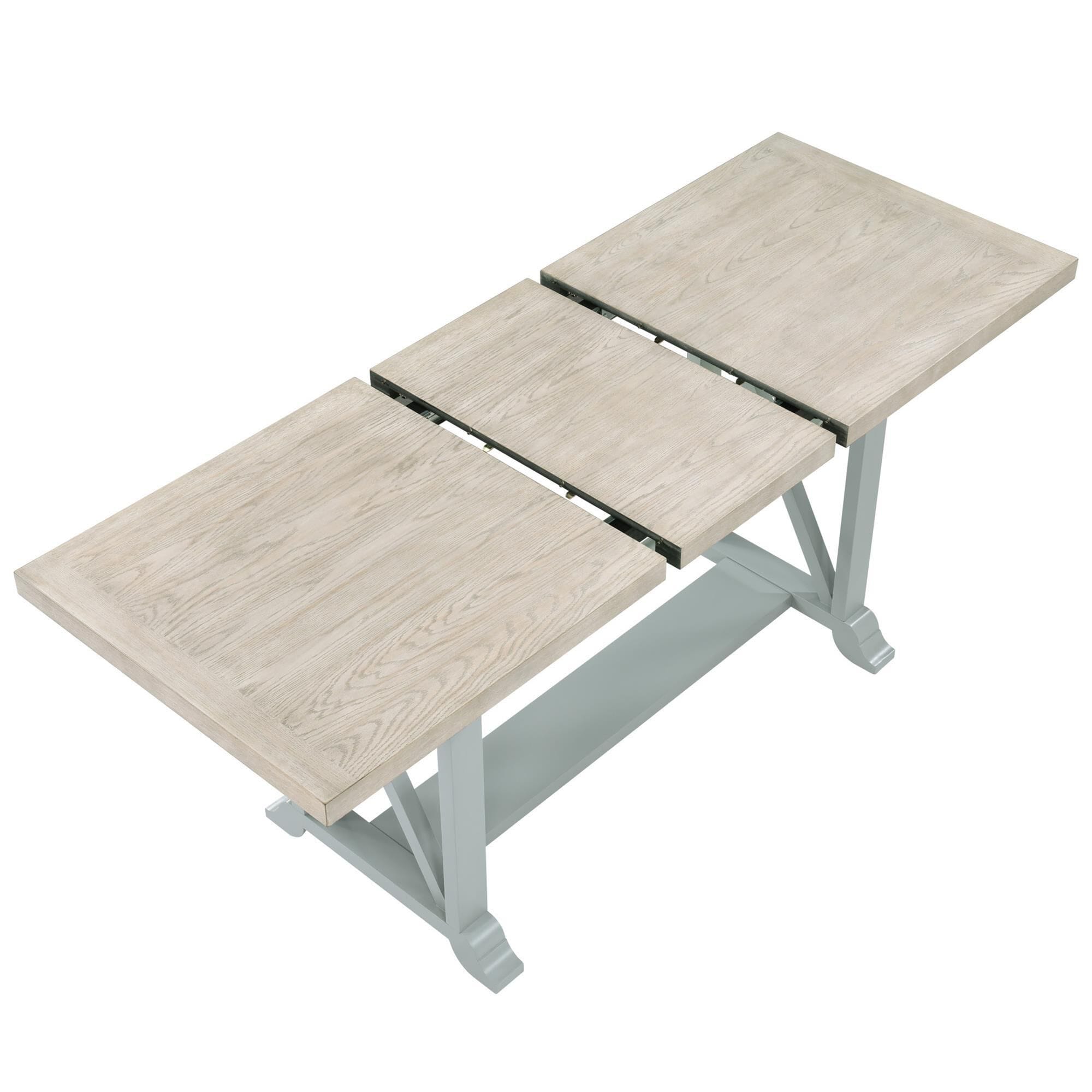 Crystal City Counter Height Trestle Dining Table in Green