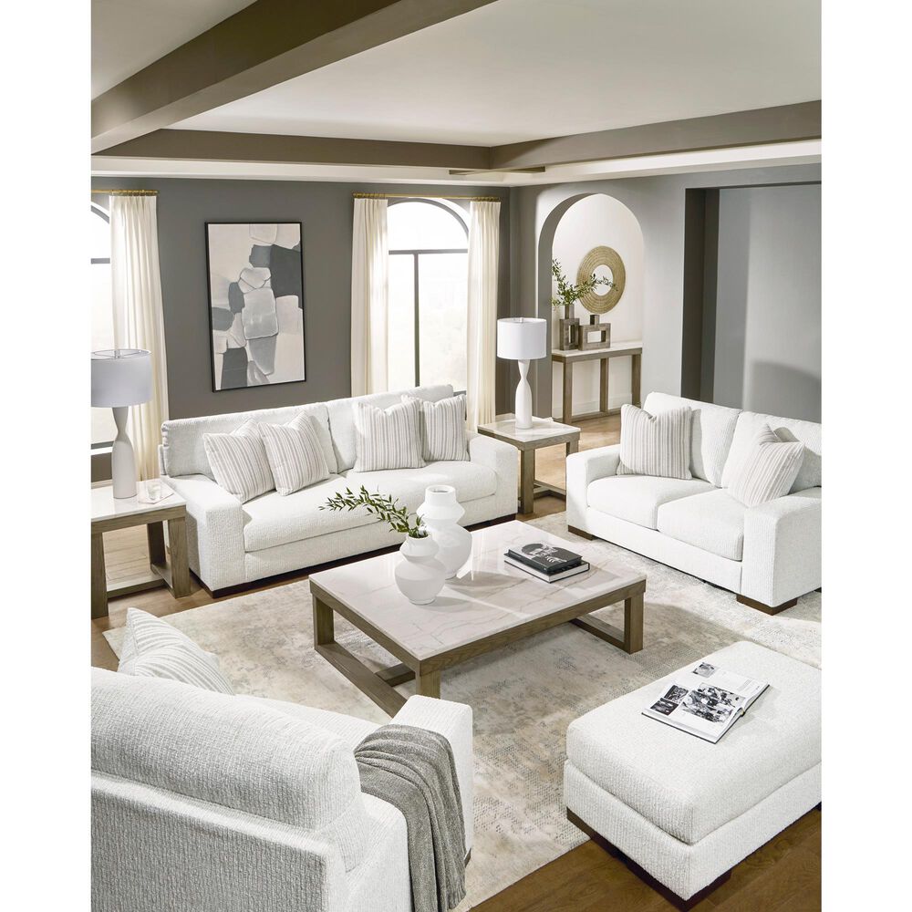 Ashley Hartside Ottoman in Frosted with Next-Gen Nuvella Performance Fabric, , large