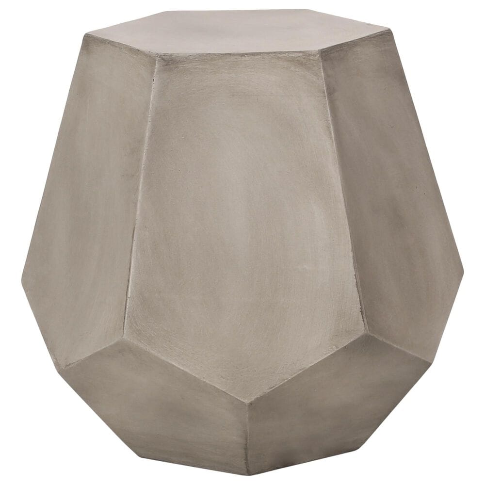 Hearth and Haven Calgary Hexagonal Patio Side Table in Light Grey, , large