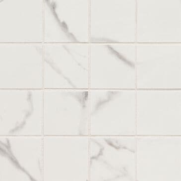 MS International Kaya Calacatta Venato 3" x 3" on 12" x 12" Porcelain Mosaic Sheet, , large