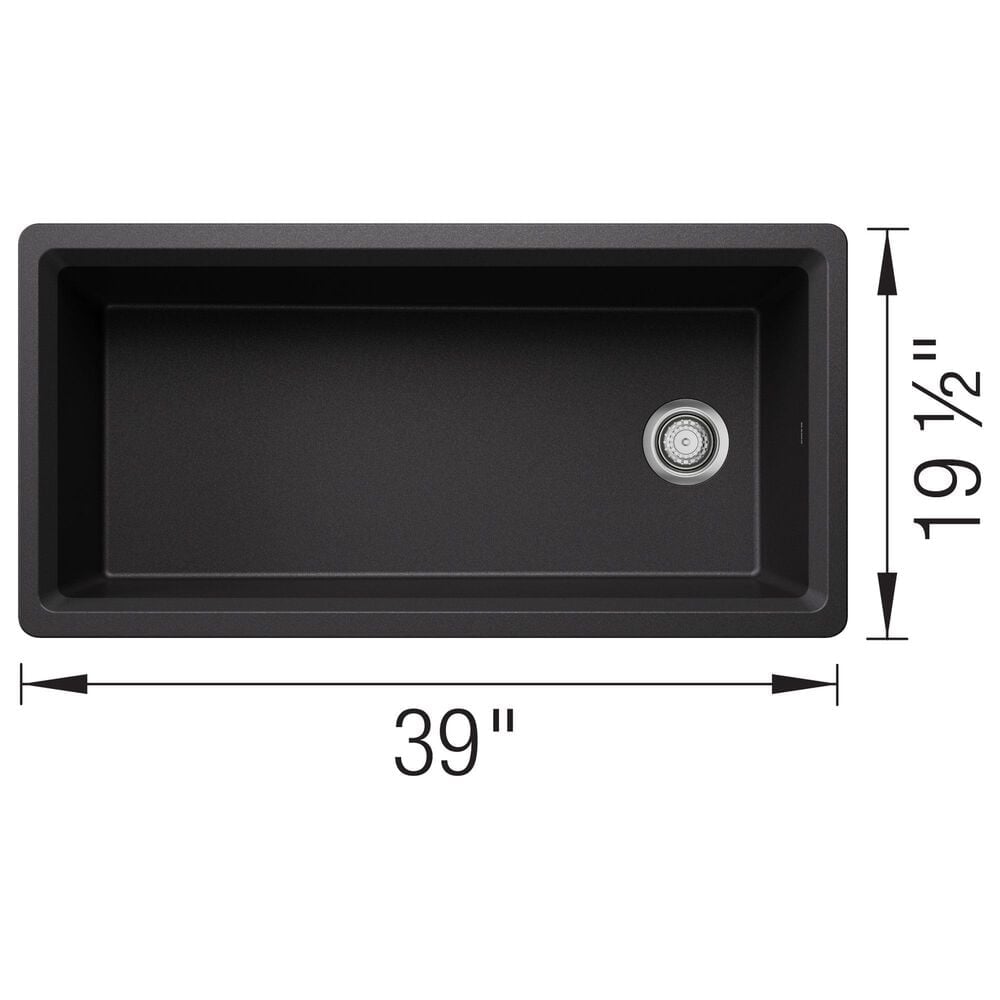 Blanco Inteos 39&quot; Undermount Single Bowl Kitchen Sink in Anthracite, , large