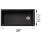Blanco Inteos 39" Undermount Single Bowl Kitchen Sink in Anthracite, , large