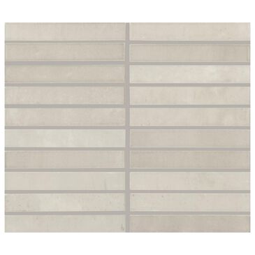 Dal-Tile Miramo Pearl 1" x 6" Straight Joint on 11.5" x 9.75" Ceramic Mosaic Sheet, , large
